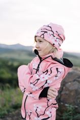 Dětský fleecový nákrčník, RŮŽOVÁ (kolekce Sakury) (1)