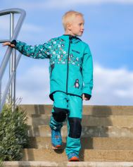 Softshellová bunda dětská, MEDVĚDI, tyrkysová (3)