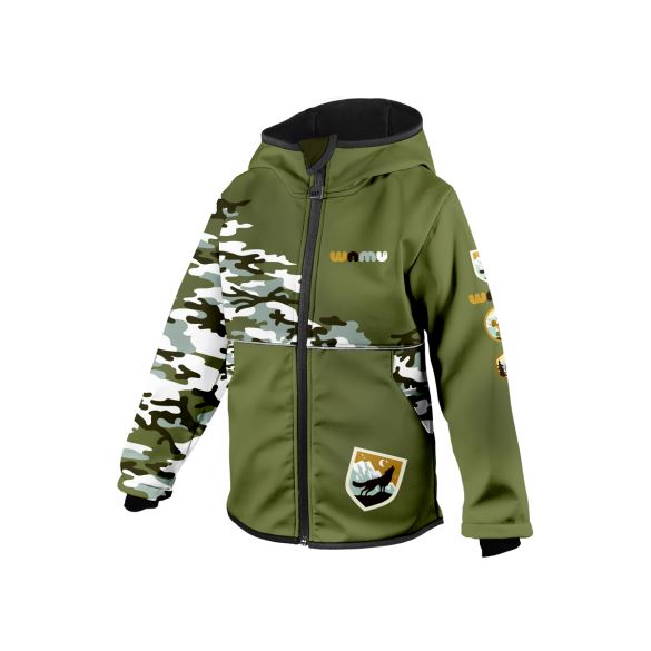 Softshellová bunda dětská, MASKÁČ, khaki