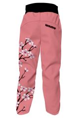 Softshellové kalhoty dětské, SAKURY, růžová (1)