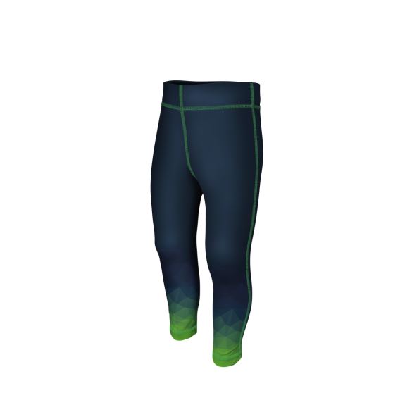 Dětské funkční legíny, MOZAIKA, zelená/tmavá