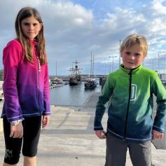 Fleecová mikina dětská, MOZAIKA, zelená (17)