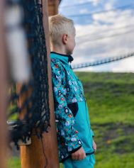 Softshellová bunda dětská, MEDVĚDI, tyrkysová (13)